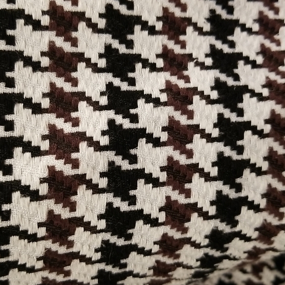 💕DEREK LAM COLLECTIVE💕 Houndstooth Bell Sleeve Coat Black White Brown 50 NWOT - Picture 11 of 14